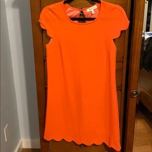 Scalloped Coral Dress